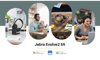 Професионални универсални слушалки за хибридна работа - Jabra Evolve2 55