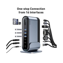 Baseus Working Station 16-in-1 USB-C докинг станция Baseus Working Station 16-in-1 USB-C докинг станция
