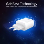 ACT AC2122 USB-C & USB-A GaNFast зарядно устройство 20W с Power Delivery PPS и Quick Charge 3.0