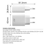 ACT AC2122 USB-C & USB-A GaNFast зарядно устройство 20W с Power Delivery PPS и Quick Charge 3.0
