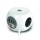 ACT разклонител куб с 3 гнезда, 3 x USB-A, бял, 3.0 м, с ключ