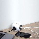 ACT разклонител куб с 3 гнезда, 3 x USB-A, бял, 3.0 м, с ключ