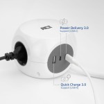 ACT разклонител куб с 3 гнезда, USB-C/A портове, 30W Power Delivery, кабел 1.5 м
