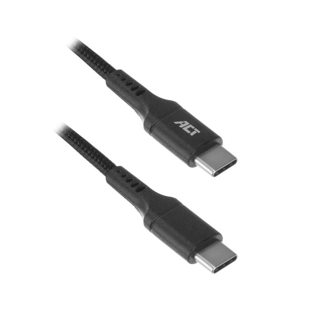 ACT AC3096 USB 2.0 USB-C към USB-C кабел, 1 м, 60W, найлонова оплетка ACT AC3096 USB 2.0 USB-C към USB-C кабел, 1 м, 60W, найлонова оплетка