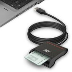 ACT четец за смарт карти и електронна идентификация (eID), USB 2.0, черен