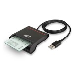 ACT четец за смарт карти и електронна идентификация (eID), USB 2.0, черен