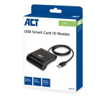 ACT четец за смарт карти и електронна идентификация (eID), USB 2.0, черен