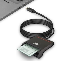 ACT AC6020 USB-C четец за смарт карти и eID карти