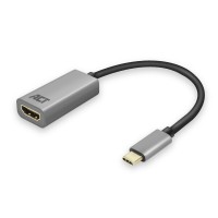 ACT AC7010 USB-C към HDMI адаптер, 4K@60Hz, 0,15 m, алуминиев
