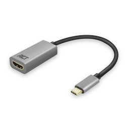 ACT AC7010 USB-C към HDMI адаптер, 4K@60Hz, 0.15 m, алуминиев
