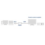 ACT AC7010 USB-C към HDMI адаптер, 4K@60Hz, 0.15 m, алуминиев