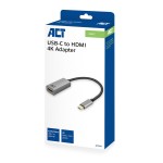 ACT AC7010 USB-C към HDMI адаптер, 4K@60Hz, 0.15 m, алуминиев