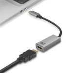 ACT AC7010 USB-C към HDMI адаптер, 4K@60Hz, 0.15 m, алуминиев