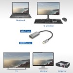 ACT AC7010 USB-C към HDMI адаптер, 4K@60Hz, 0.15 m, алуминиев