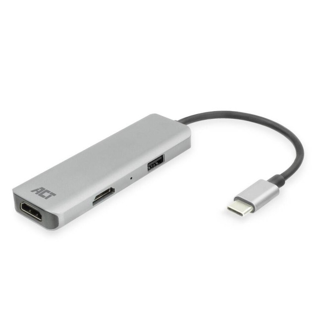 ACT AC7013 HUB USB-C 2x HDMI + 1x USB-A Multiport адаптер, 4K, MST, 12 см