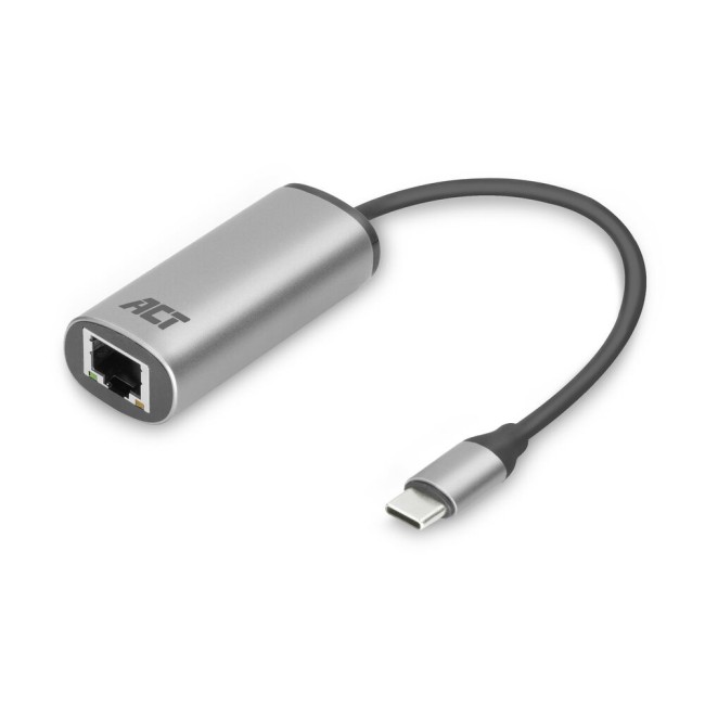 ACT AC7081 USB-C към 2.5 Gigabit Ethernet адаптер, USB 3.2 Gen1, RJ45, алуминиев корпус