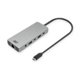 ACT USB-C-HDMI докинг станция, 4K / 8K 30Hz, 2.5G LAN,10G, USB-C/A 