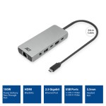 ACT USB-C-HDMI докинг станция, 4K / 8K 30Hz, 2.5G LAN,10G, USB-C/A 