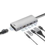 ACT USB-C-HDMI докинг станция, 4K / 8K 30Hz, 2.5G LAN,10G, USB-C/A 