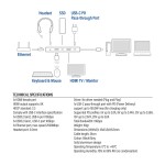 ACT USB-C-HDMI докинг станция, 4K / 8K 30Hz, 2.5G LAN,10G, USB-C/A 