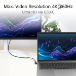 USB-C кабел ACT USB 3.2 Gen 2 (10Gbps, 60W, 4K@30Hz) – прав към ъглов (ляв/десен), 1 м