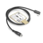 USB-C кабел ACT USB 3.2 Gen 2 (10Gbps, 60W, 4K@30Hz) – прав към ъглов (ляв/десен), 1 м
