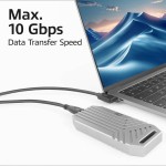 USB-C кабел ACT USB 3.2 Gen 2 (10Gbps, 60W, 4K@30Hz) – прав към ъглов (ляв/десен), 2 м