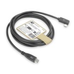 USB-C кабел ACT USB 3.2 Gen 2 (10Gbps, 60W, 4K@30Hz) – прав към ъглов (ляв/десен), 2 м