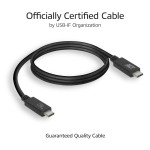 ACT AC7431 USB-C към USB-C кабел, USB4, 20Gbps, 240W, USB-IF сертифициран, 1 метър