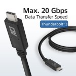 ACT AC7431 USB-C към USB-C кабел, USB4, 20Gbps, 240W, USB-IF сертифициран, 1 метър