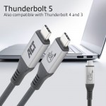 ACT AC7452 USB4 80Gbps Thunderbolt 5 USB-C към USB-C кабел 240W, 1.5 м ACT AC7452 USB4 80Gbps Thunderbolt 5 USB-C към USB-C кабел 240W, 1.5 м