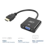 ACT AC7535 HDMI към VGA адаптер с аудио (0.25 м, 1080p)