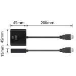 ACT AC7535 HDMI към VGA адаптер с аудио (0.25 м, 1080p)