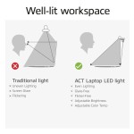 ACT LED лампа за лаптоп с регулируема яркост с щипка, USB захранване