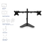 ACT ергономична двойна настолна стойка за 2 мониторa до 32"