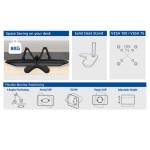 ACT ергономична двойна настолна стойка за 2 мониторa до 32"