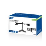 ACT ергономична двойна настолна стойка за 2 мониторa до 32"