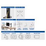 ACT Office Solid Pro настолна стойка за 1 монитор от 10" до 32" 