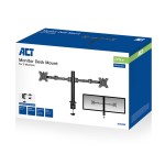 ACT Office Solid Pro настолна стойка за 2 монитора от 10" до 32"