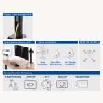 ACT Office Solid Pro настолна стойка за 2 монитора от 10" до 32"