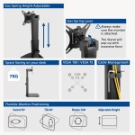 ACT Office ергономична настолна стойка с газова пружина за 1 монитор до 32”