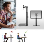 ACT Office ергономична настолна стойка с газова пружина за 1 монитор до 32”