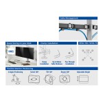 ACT Office ергономична настолна стойка за 2 монитора до 32”, сребриста