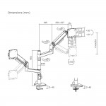ACT AC8343 Office Premium ергономична стойка с газов амортисьор за 2 монитора до 49″ ACT AC8343 Office Premium ергономична стойка с газов амортисьор за 2 монитора до 49″