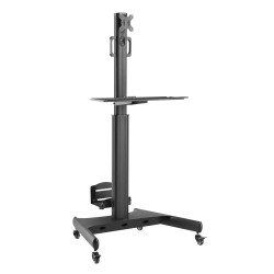 ACT мобилна работна станция с поставка за монитор, компютър, клавиатура и мишка