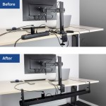 ACT разтегаема поставка за кабели за монтаж под бюро със скоба ACT разтегаема поставка за кабели за монтаж под бюро със скоба