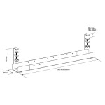 ACT разтегаема поставка за кабели за монтаж под бюро със скоба ACT разтегаема поставка за кабели за монтаж под бюро със скоба