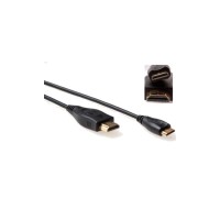 ACT AK3670 HDMI-A към HDMI-C High Speed кабел с Ethernet, версия 1.4, M/M, 0,50 m