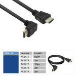ACT HDMI M/M кабел с един ъглов конектор, 2.0M