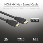 ACT HDMI кабел High Speed v2.0 – 0.5 м, 4K @ 60Hz ACT HDMI кабел High Speed v2.0 – 0.5 м, 4K @ 60Hz